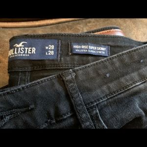 3 for $20, $5.95 shipping! Hollister high rise super skinny black jeans